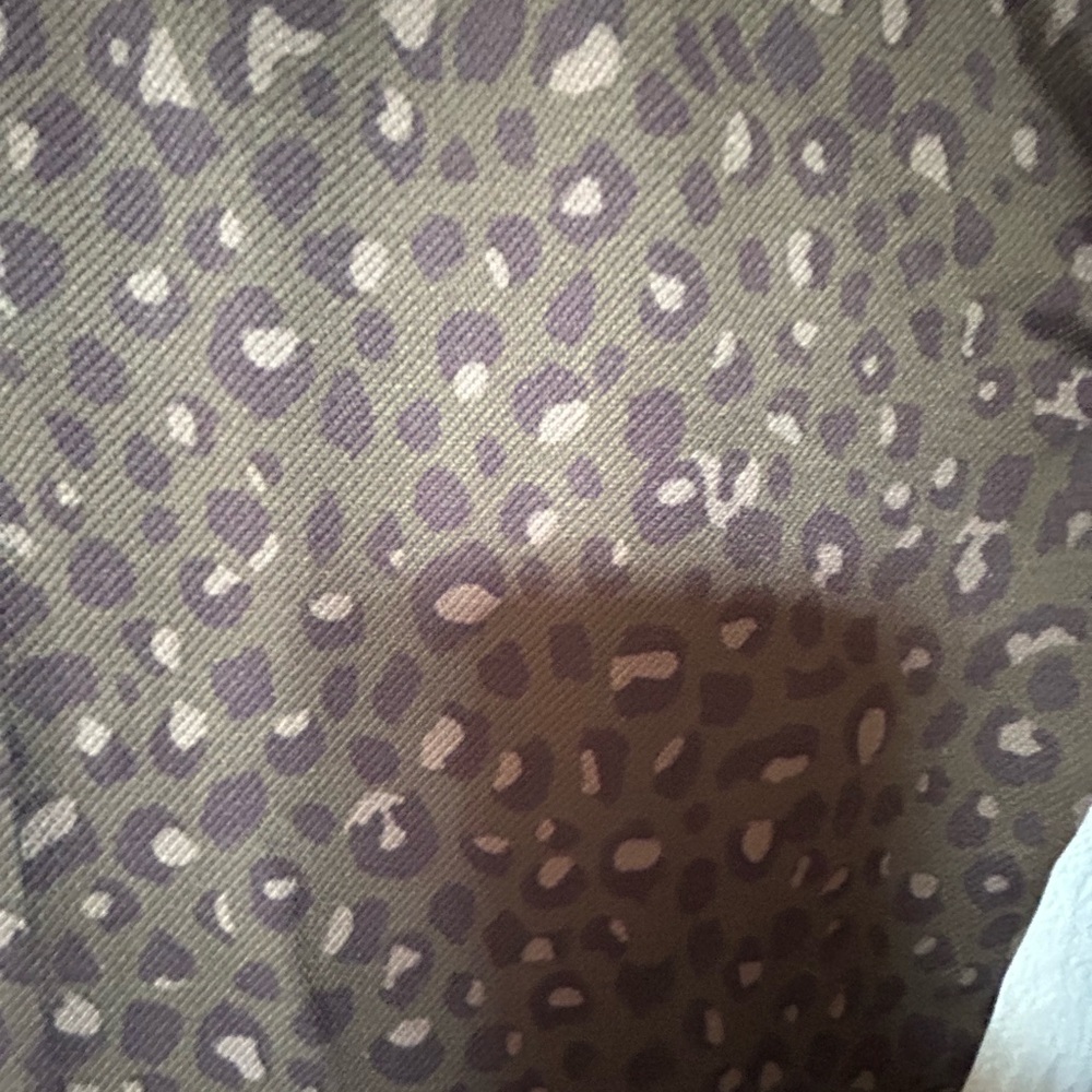 SPANX Leopard Print Leggings - Purple and Tan